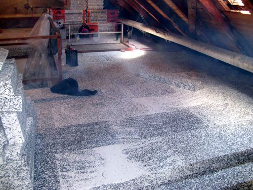 Speicherisolierung im Dachboden