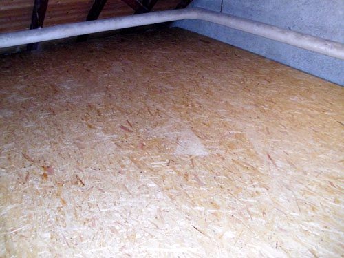 Speicherisolierung im Dachboden