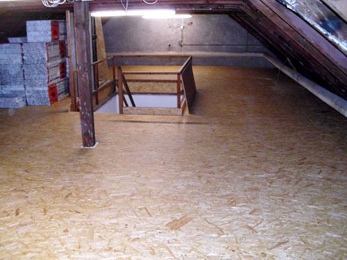 Speicherisolierung im Dachboden
