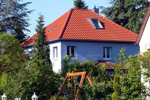 Dacheindeckung mit Tondachziegeln
